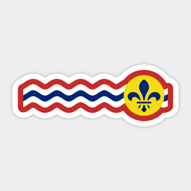 St Louis Missouri City Flag Sticker by Yesteeyear